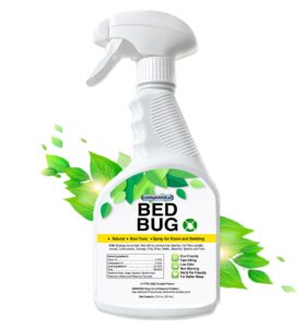 cosyworld bed bug killer, fast and sure kill with extended residual protection bug spray, organic insect killer & natural roach spray & non-toxic ant killer, child & pet friendly-22 oz