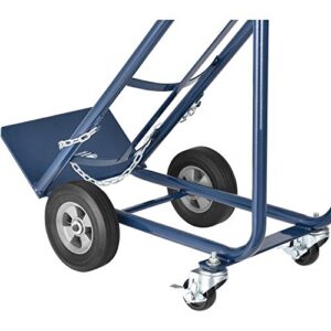 Global Industrial Tilt Back Cylinder Hand Truck with Curved Handle, 800 Lb. Capacity, 47" H