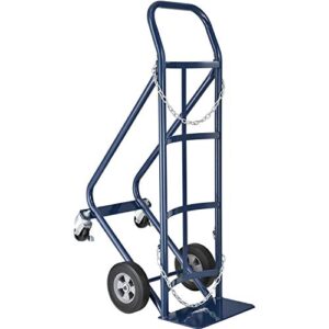 Global Industrial Tilt Back Cylinder Hand Truck with Curved Handle, 800 Lb. Capacity, 47" H