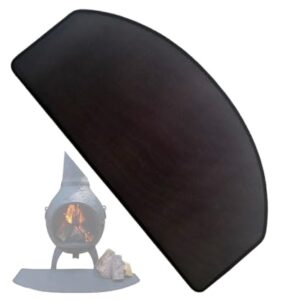 The Blue Rooster Half Round Flexible Fire Resistant Chiminea and Fireplace Hearth Pad