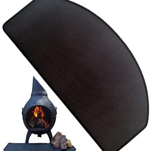 The Blue Rooster Half Round Flexible Fire Resistant Chiminea and Fireplace Hearth Pad