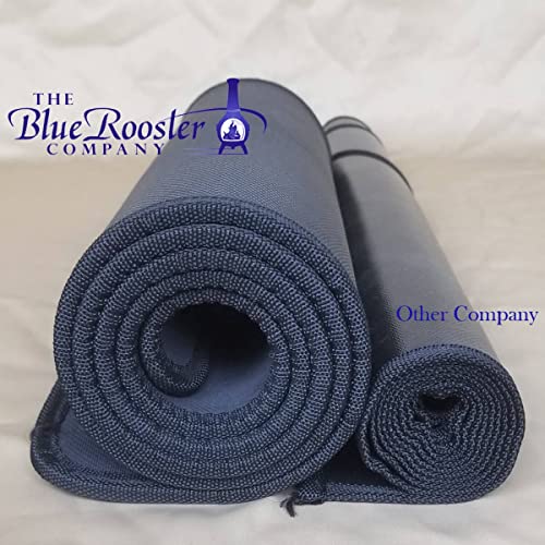 The Blue Rooster Half Round Flexible Fire Resistant Chiminea and Fireplace Hearth Pad