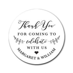 wedding thank you stickers, favor stickers, custom thank you labels, personalized thank you stickers, welcome bag sticker, f9:15