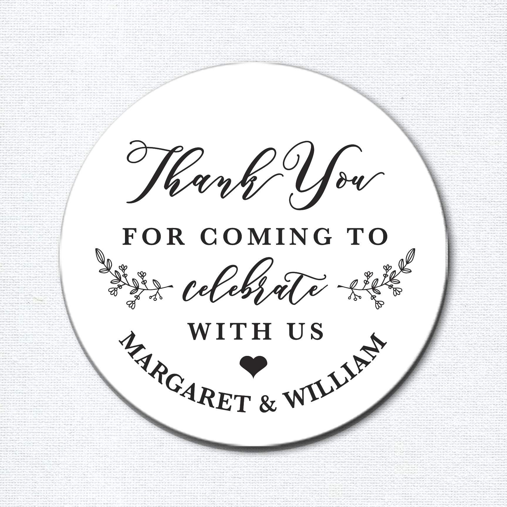 Wedding Thank You Stickers, Favor Stickers, Custom Thank You Labels, Personalized Thank You Stickers, Welcome Bag Sticker, F9:15