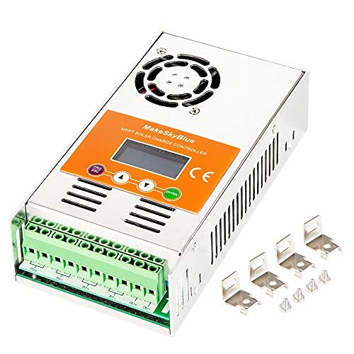 MakeSkyBlue 60A MPPT Charge Controller, LCD Display, Auto 12V/24V/36V/48V Solar System (60A-V118)