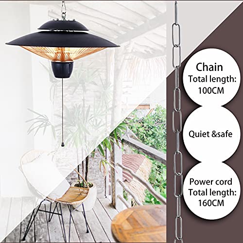 DONYER POWER 1500W Electrical Patio Heater, Ceiling Mounted, Outdoor or Indoor Use