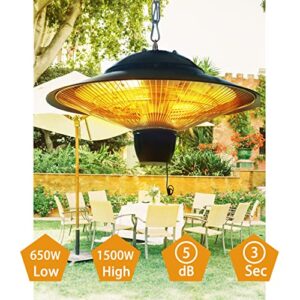 DONYER POWER 1500W Electrical Patio Heater, Ceiling Mounted, Outdoor or Indoor Use