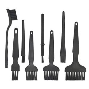 wmycongcong 8 in 1 plastic handle nylon anti static brushes cleaning keyboard brush kit portable nylon cleaning brushes, black