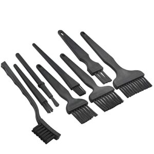 WMYCONGCONG 8 in 1 Plastic Handle Nylon Anti Static Brushes Cleaning Keyboard Brush Kit Portable Nylon Cleaning Brushes, Black
