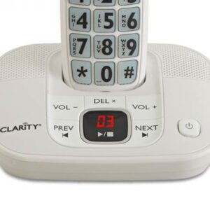 Clarity D714 Moderate Hearing Loss Cordless Phone with D704HS Expandable Handsets (D714 with (2) D704HS)