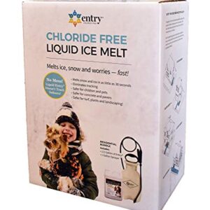 Branch Creek Entry Chloride-Free, Non-Toxic Liquid Ice Melt and Manual Pump Sprayer Bundle - Quick, Clean and Optimal Application–for Entrances and Sidewalks of Residential Properties (0.5 Gallon)