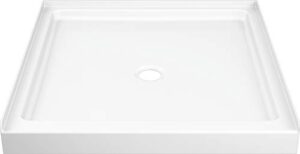 delta faucet procrylic 36 x 36 center-drain shower base, high-gloss white b78615-3636-wh