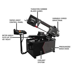 JET Elite EHB-8VSM, 8" x 14" Variable-Speed Mitering Bandsaw, 115/230V 1PH (891020)