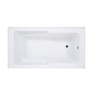 Swiss Madison Well Made Forever SM-AB542 Voltaire Alcove Tub with Armrest 60" x 32" in Glossy White