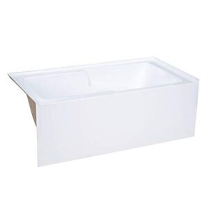 Swiss Madison Well Made Forever SM-AB542 Voltaire Alcove Tub with Armrest 60" x 32" in Glossy White