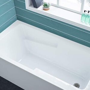 Swiss Madison Well Made Forever SM-AB542 Voltaire Alcove Tub with Armrest 60" x 32" in Glossy White