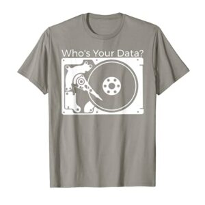 "Who's Your Data?" Best Hard Drive Tech T-Shirts