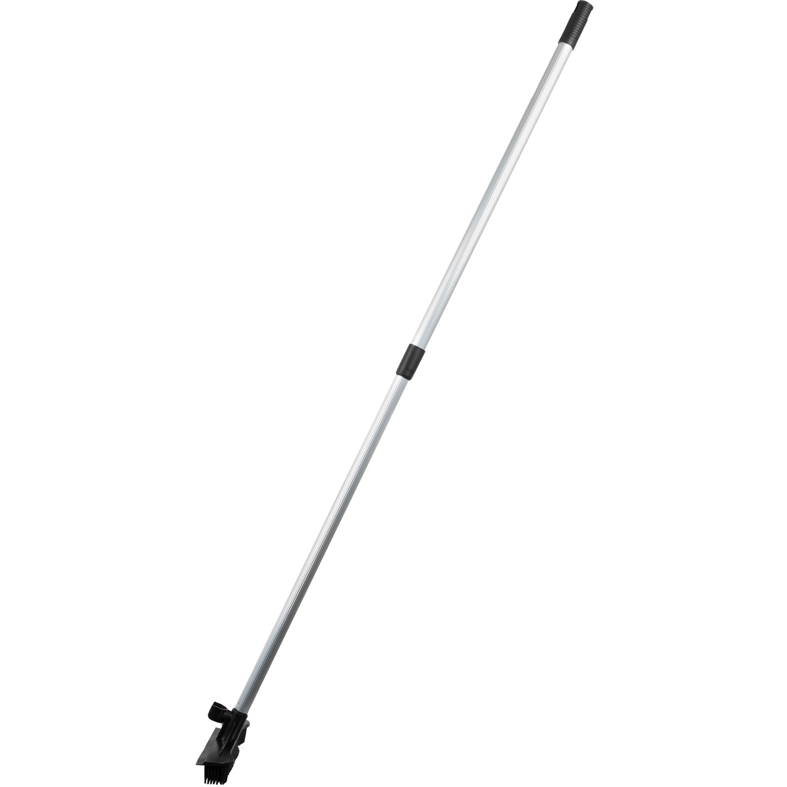 ForPro Professional Collection Extendable Salon Broom, Non-Scratch Rubber Bristles, Aluminum Handle Adjustable to 51.5”, Ideal for Pet Hair, Lint, Dust, Dirt, Black