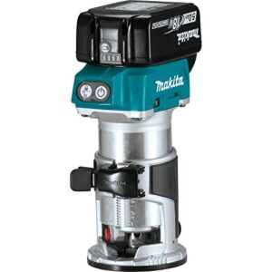 Makita XTR01T8J 18V LXT® Lithium-Ion Brushless Cordless Compact Router Starter Kit (5.0Ah)