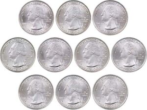 2012 p&d national park quarter 10 coin set uncirculated mint state 25c