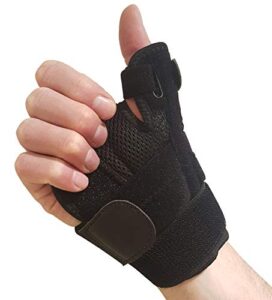 thumb brace with wrist support – thumb support for tendonitis. thumb splint thumb stabilizer brace fits left or right hands. thumb spica splint thumb and wrist brace or hand brace for men & women