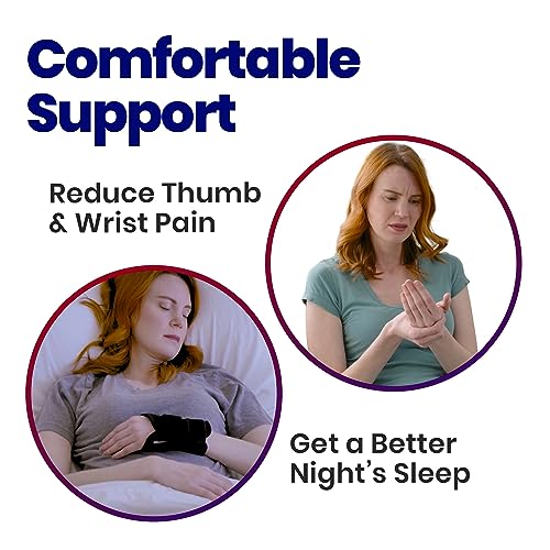 Thumb Brace with Wrist Support – Thumb Support for Tendonitis. Thumb Splint Thumb Stabilizer Brace Fits Left or Right Hands. Thumb Spica Splint Thumb and Wrist Brace or Hand Brace For Men & Women