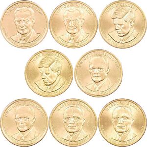 2015 p&d presidential dollar 8 coin set bu uncirculated mint state $1