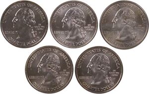 2003 p state quarter 5 coin set bu uncirculated mint state 25c collectible