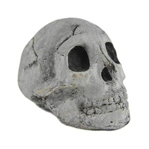 Myard Fireproof Imitated Human Fire Pit Skull Gas Log for NG, LP Wood Fireplace, Firepit, Campfire, Halloween Decor, BBQ (Qty 1, White - Adult, One Piece)