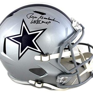 Roger Staubach Autographed/Signed Dallas Cowboys Full Size NFL Speed Helmet With"SB VI MVP" Inscription