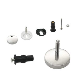 Toilet Seat Hinge Fixings 4pcs Quick Release Top Fix Nuts Screws Hole Fittings Expanding Rubber Screws with 50mm Base