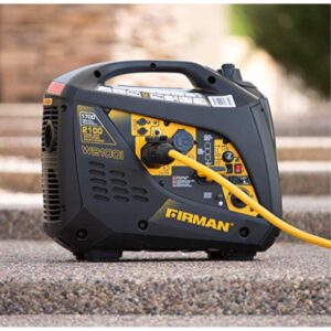 Firman W01784 Portable Generator, Gas, Recoil-Start With Parallel Kit, 2100/1700-Watt - Quantity 1