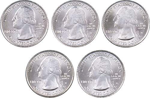 2010 D National Park Quarter 5 Coin Set Uncirculated Mint State 25c Collectible