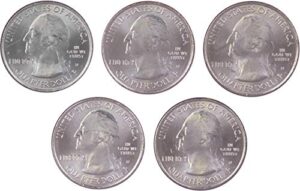 2011 d national park quarter 5 coin set uncirculated mint state 25c collectible