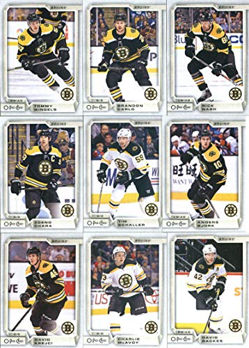 2018-19 O-Pee-Chee Hockey Boston Bruins Team Set of 19 Cards: David Pastrnak(#11), Tuukka Rask(#35), Sean Kuraly(#64), Brad Marchand(#70), Patrice Bergeron(#102), Torey Krug(#149), Danton Heinen(#172), Riley Nash(#193), Jake DeBrusk(#222), David Krejci(#2