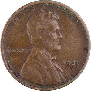 1920 s lincoln wheat cent vf very fine bronze penny 1c coin collectible