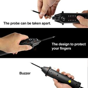 ALLOSUN Automotive Electrical Circuit Tester DC 2-24V EM287 Auto Electrical System Diagnosis Test Device, Black