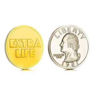 ready player one coin quarter replica extra life coin ready player one movie fans challenge (quarter-g&s)