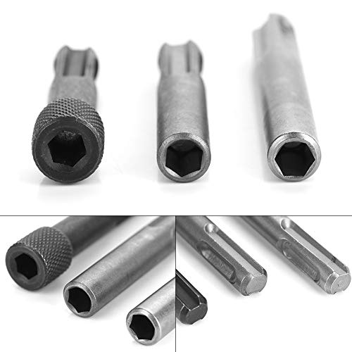 3Pcs SDS Socket Adapter Set 1/4" Hex Shank Screwdriver Bit Holder Socket Adapter Converter for SDS Hammer Drill