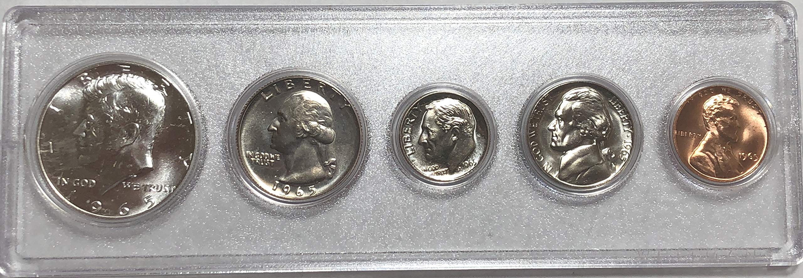 1965 p US Silver Special Mint set Hard Holder John F. Kennedy Proof