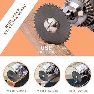 6 Pcs Rotary Drill Saw Blades, Steel Saw Disc Wheel Cutting Blades with 1/8" Straight Shank Mandrel for Dremel Drills Rotary Tools(Power Tools are not Included)