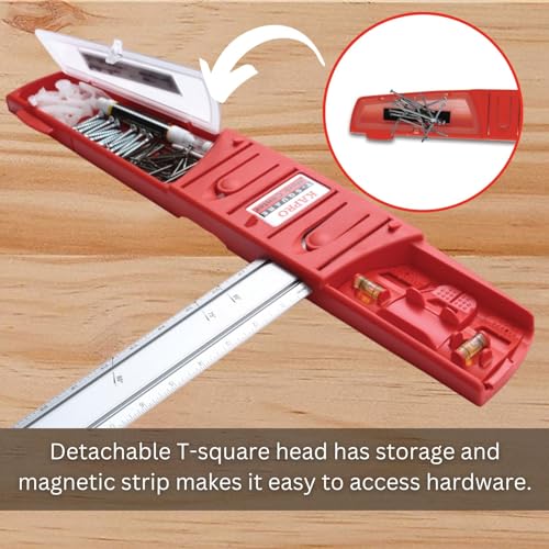 Kapro - 314 Set & Match System - Mark & Level - With Ruler, Slide & Lock Vials, T-Square Head Handle & Knife Guide - Magnetic - Aluminium - 48”