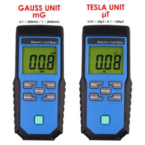 EMF ELF Magnetic Field Meter Electromagnetic Detector Micro-Tesla/Milli-Gauss 30Hz ~ 300Hz Frequency Gauss Tester