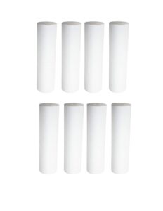 cfs complete filtration services est.2006 compatible with 8-pack replacement ge gxwh04f polypropylene sediment filter - universal 10-inch 5-micron cartridge for ge household pre-filtration system