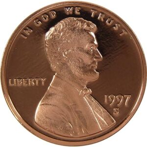 1997 s lincoln memorial cent choice proof penny 1c coin collectible