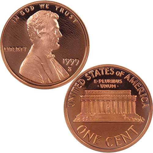 1999 S Lincoln Memorial Cent Choice Proof Penny 1c Coin Collectible