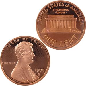 1999 S Lincoln Memorial Cent Choice Proof Penny 1c Coin Collectible