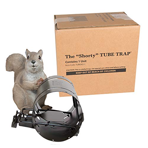 Shorty Tube Squirrel Trap –Compact Spring-Loaded Rodent Snare by Wildlife Control Supplies –Safe and Effective Pest Control for Commercial and Residential Use –Great for Backyards, Patios, and Gardens