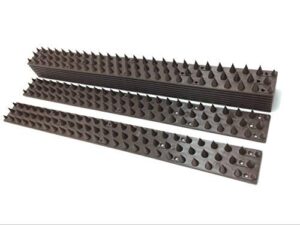 bird spikes durable pigeon anti-climbing security for fence walls, pack of 10pcs, 14.5ft brown