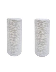 cfs – 2 pack string wound filter water filter cartridges compatible with swc-45-1005 models – remove bad taste & odor – whole house replacement water filter cartridge, 5 micron - 4.5" od x 10", white